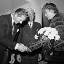 Princess Astrid with the actor Danny Kaye on the occasion of a UNICEF event at Saga cinema in Oslo. Danny Kay traveled around the world as Goodwill Ambassador for UNICEF (Photo: NTB / Scanpix)